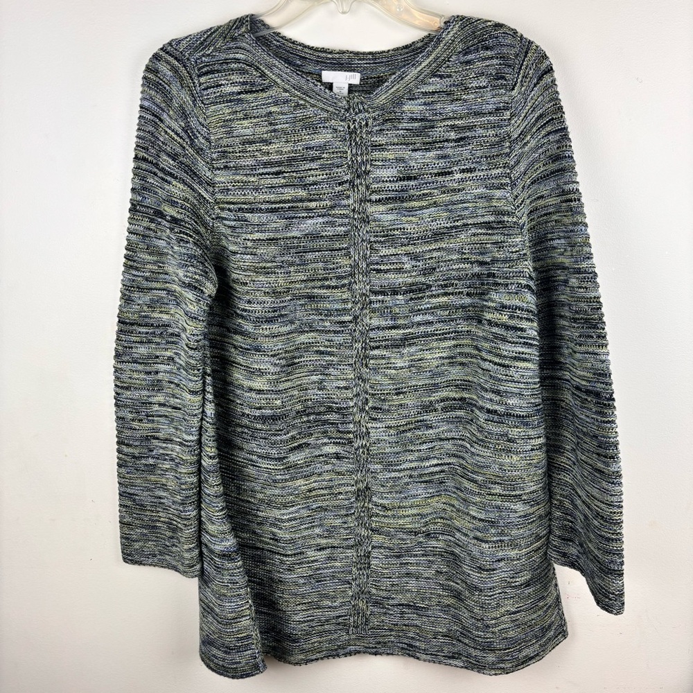 J Jill  black/white marled variegated tunic sweater-Woman’s MP